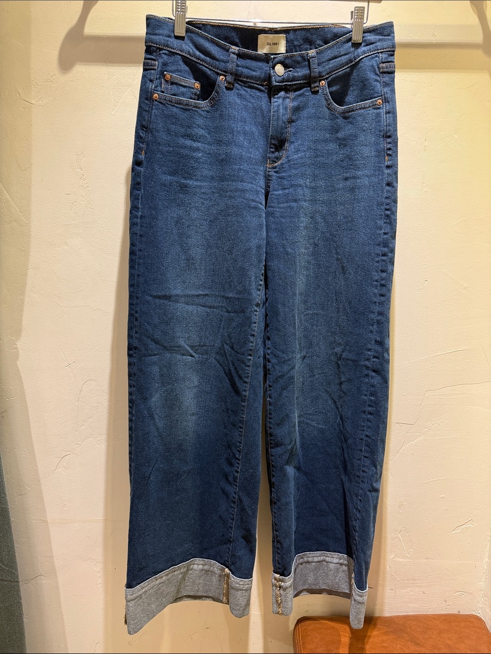 DL1961 Hepburn Wide Leg in Boardwalk Cuffed